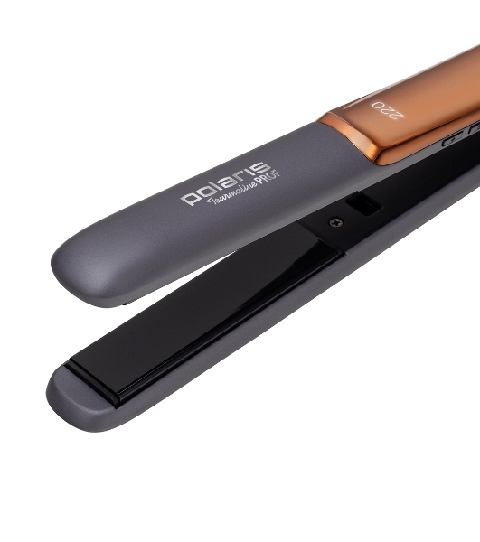 Выпрямитель для волос Polaris PHSS 2098TTi Tourmaline PROF графитовый/розовое золото, 22 мм, 220 °C, 5 режимов