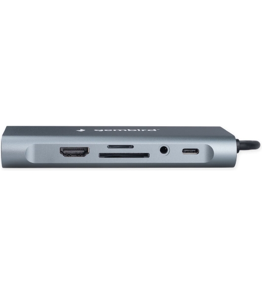 Док-станция Gembird UHB-D4, USB Type-C PD87W, USB, Jack 3.5, SD/TF, HDMI, RJ45, VGA, USB