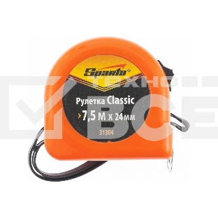 Рулетка Classic, 7.5 м х 24 мм, пластиковый корпус  Sparta