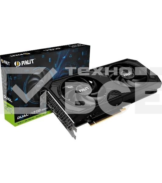 Видеокарта Palit RTX4070 DUAL NVIDIA GeForce RTX 4070 12Gb 192bit GDDR6 1920/20000 HDMIx1 DPx3 HDCP Ret