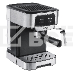 Кофеварка рожковая BBK BCM1500 черный/нержавеющая сталь, исп. кофе - молотый, 1.8 л, 1200 Вт, 20 бар, фото8