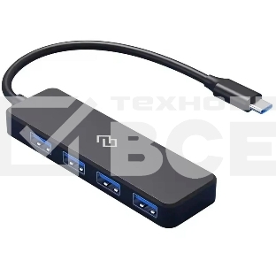 Разветвитель USB-C Digma DHUB-4USB-C-2.0 4порт. черный