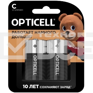 Элемент питания алкалиновый C/LR14 1.5В (блист. 2шт) Basic Opticell 5051004
