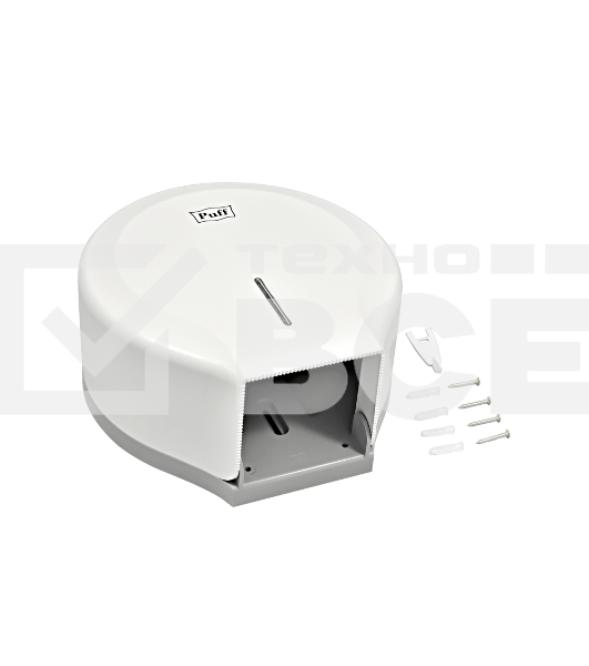 Диспенсер туалетной бумаги Рuff-7130 белый, с замком, ABS-пластик