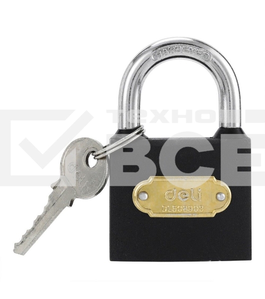 Замок навесной Deli DL508903 стальной, 50мм