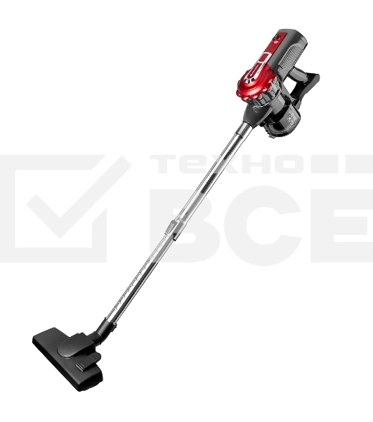 Пылесос вертикальный BRAYER BR4268 серый/красный, питание от сети, 185 Вт, уборка сухая, пылесборник 0,8 л