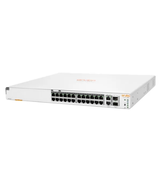 Коммутатор HPE Instant On 1960 24PoE+ 370W, 24×1 Гбит/с PoE+ + 4×10 Гбит/с SFP+, настраиваемый