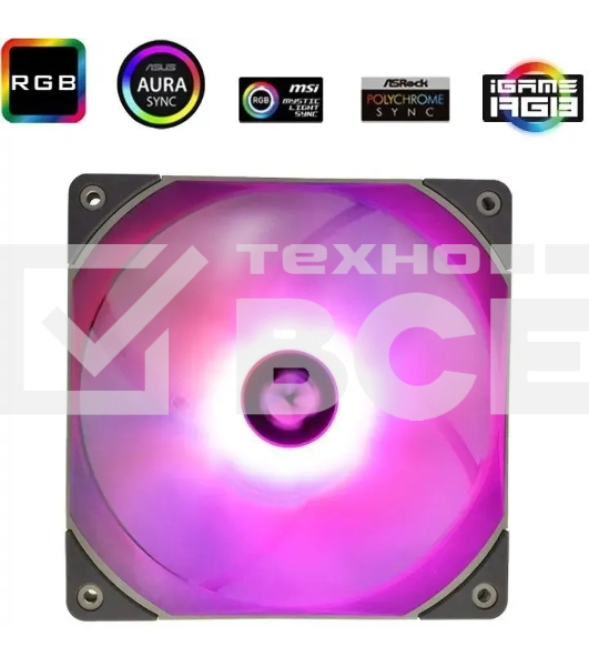 Вентилятор для корпуса Thermalright TL-C14L RGB черный, 140 мм, 1500 об/мин, 26.6 дБ, 4 pin