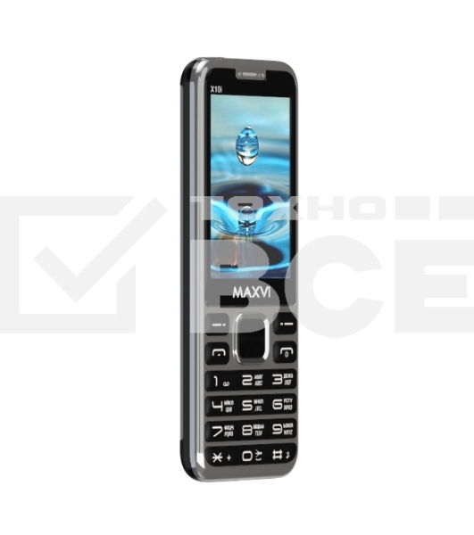 Мобильный телефон Maxvi X10i серебристый металлик