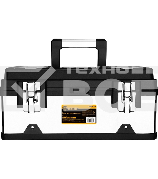 Ящик для инструментов Deko Tool box 18M, 18л, 41x23x19см, серебристый/черный 085-3002