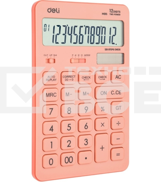 Калькулятор настольный Deli Touch EM01541 красный 12-разр.