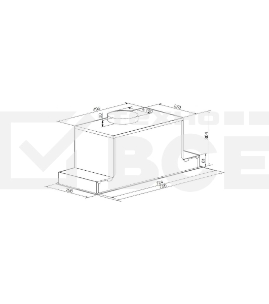 Вытяжка Graude LB 75.1 W белая