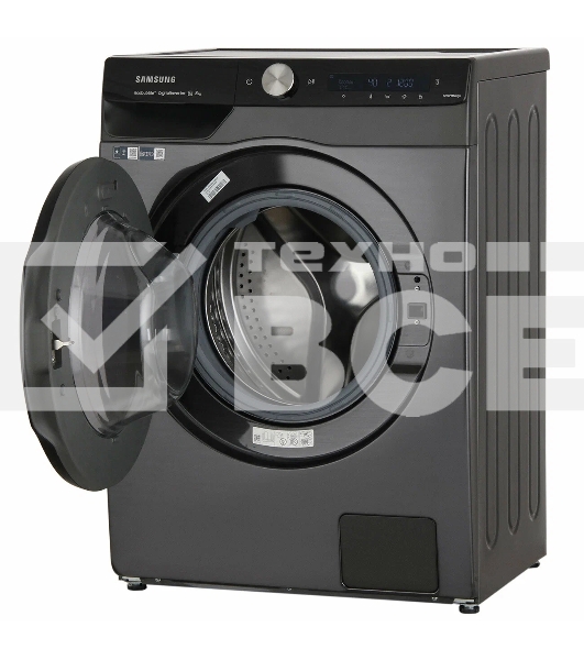 Стиральная машина Samsung WW80AG6L28BB черный, загрузка фронтальная 8 кг, 1200 об/мин, класс: A+++