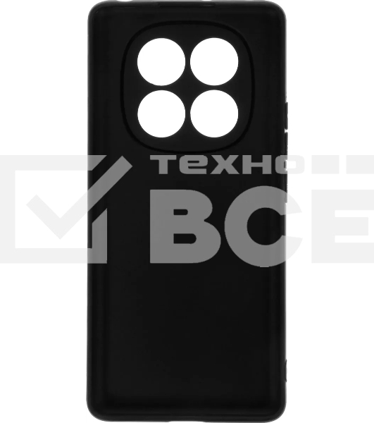 Чехол (клип-кейс) BoraSCO для Xiaomi Redmi Note 14 Pro 4G Silicone Case черный (74848)