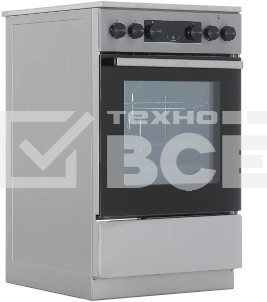 Плита электрическая Gorenje GEC5C40XAOT серебристый, конфорок 4 шт, духовка 70 л, 50 см x 85 см x 59.4 см