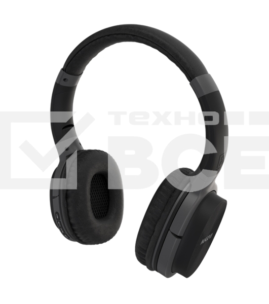 Беспроводные полноразмерные наушники Maxvi MHF-203BT черные, Bluetooth 5.3\FM\MP3\300 мАч\микрофон