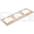 Рамка Iek EMK30-K33-DM РГ-3-ККм 3местн. горизонт. КВАРТА (кремовый), фото2