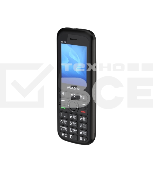 Телефон Maxvi RT-03 black + док-станция