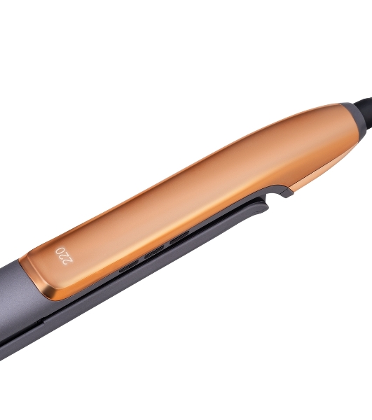 Выпрямитель для волос Polaris PHSS 2098TTi Tourmaline PROF графитовый/розовое золото, 22 мм, 220 °C, 5 режимов