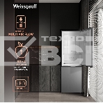 Холодильник Weissgauff WRK 185 Total NoFrost Inverter нержавеющая сталь двухкамерный 205/86л морозилка снизу, фото12