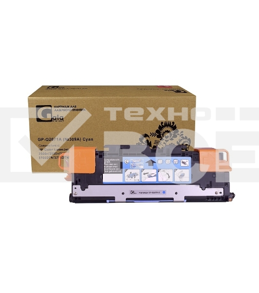 Картридж лазерный GalaPrint GP-Q2671A (№309A) голубой (4000 стр) для HP Color LaserJet 3500/3550/3500n/3550n/3700/3700N/3700DN/3700DTN/3700DTNS