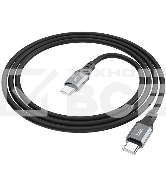 Кабель Hoco Spear X86 TYPE-C TO TYPE-C USB Type-C (m)-USB Type-C (m) 1м черный коробка