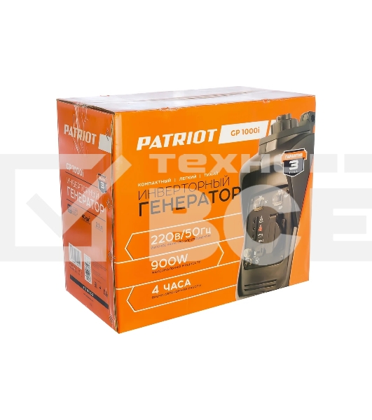 Электрогенератор бензиновый инверторный Patriot 1000i, 0.9 кВт, 60 дБ, 9 кг