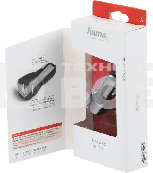 Автомобильное зар./устр. Hama H-1401660 (00173624)