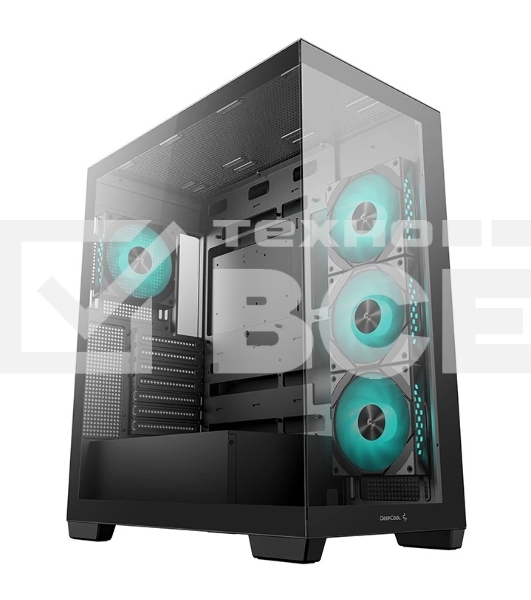Корпус Deepcool CG580 4F черный без БП ATX 6x120mm 3x140mm 2xUSB3.0 audio bott PSU