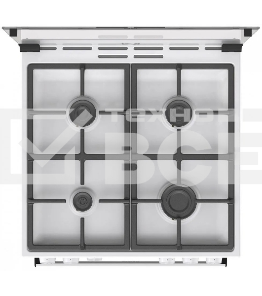 Газовая плита Gorenje GG6A11WF, белый, автоматический электроподжиг варочной поверхности и духовки, чугунные решетки