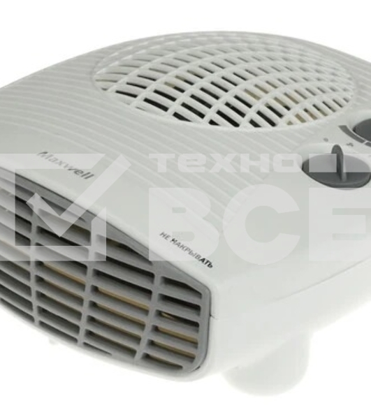 Тепловентилятор Maxwell MW-3456(W), белый, 1000/2000 Вт, 20 м2, термостат