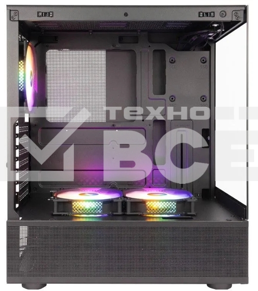 Компьютерный корпус 1STPLAYER MIKU Mi7-A Black / ATX / 3x120mm LED fans / Mi7-A-BK-2F1R-1F1