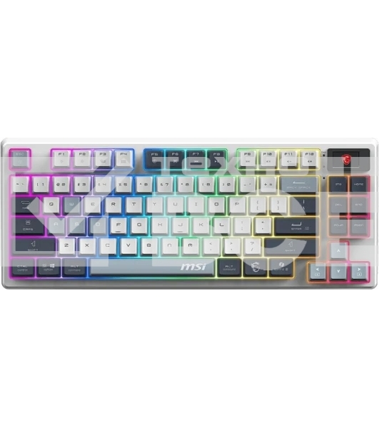 Клавиатура MSI FORGE GK600, USB, белый/синий