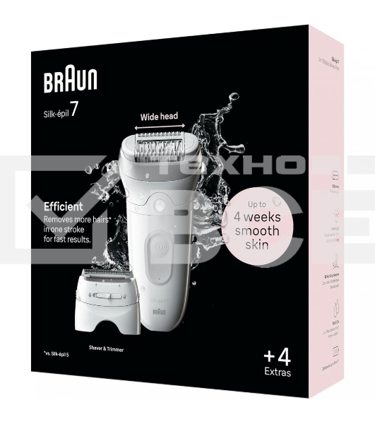 Эпилятор BRAUN SE7-041 белый/серебристый