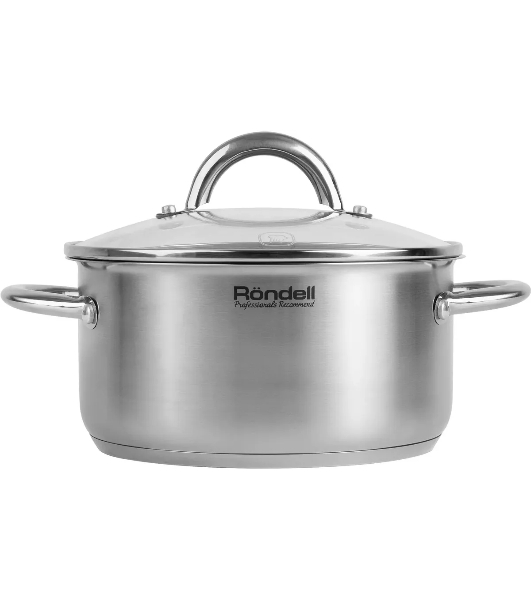 Кастрюля Rondell Point RDS-1310 2 л. d=18 см с крышкой, нержавеющая сталь 18/10