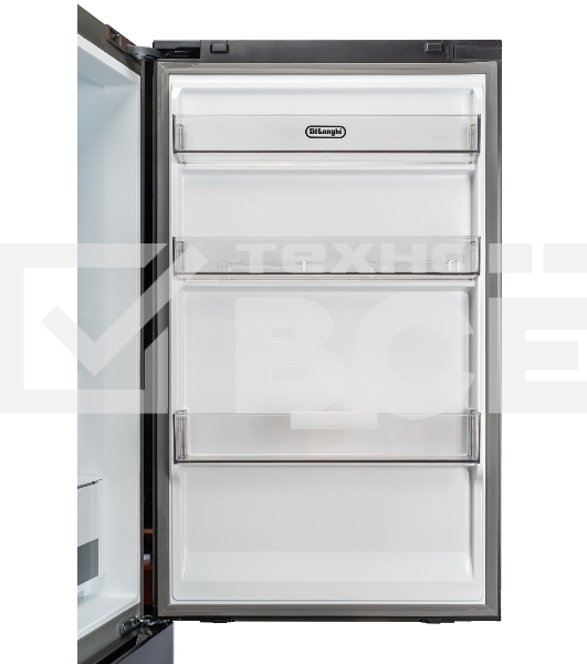 Холодильник DeLonghi DMFS 19PINF Gb MATTEO серый трехкамерный 265/140л морозилка снизу, No Frost