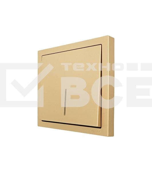 Выключатель LEZARD 704-3688-111QC 1-кл. с индик. СП ZIMA IP20 10А безвинт. зажим, зол.