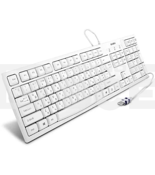 Клавиатура SVEN KB-S300 проводная, USB Type-A, белый