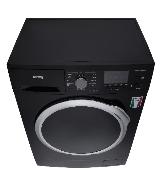 Стиральная машина Korting KWM 45ID1477 N черный, загрузка фронтальная 7 кг, 1400 об/мин, класс A