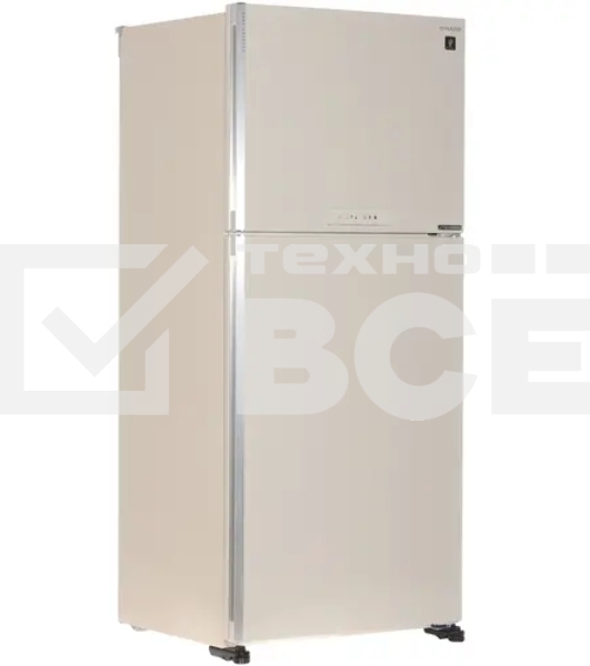 Холодильник Sharp SJ-XG55PMBE бежевый двухкамерный 394/162 л морозилка сверху