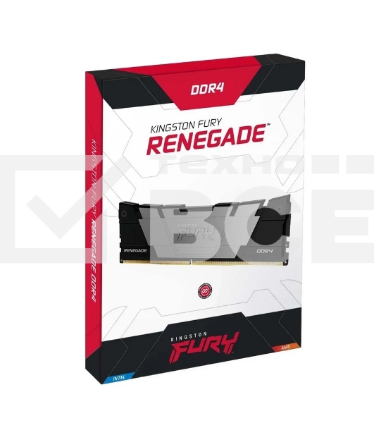 Оперативная память Kingston Fury Renegade Black, DDR4, 8GB (1x8GB), 3600MHz, CL16, с радиатором, черный
