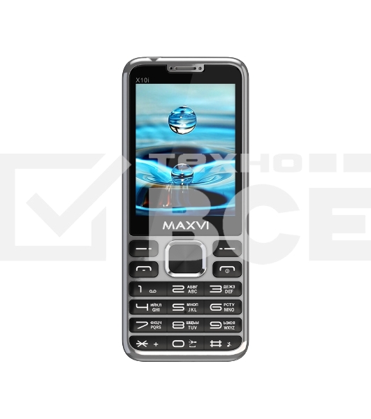 Мобильный телефон Maxvi X10i серебристый металлик