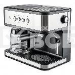 Кофеварка 2 в 1 BQ CM1005 сталь/черный, исп. кофе - молотый, 1.5 л, 1850 Вт, 15 Бар., фото 1