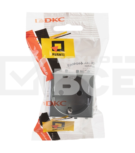 Розетка DKC Avanti 4404002 1-м 2 модуля, 