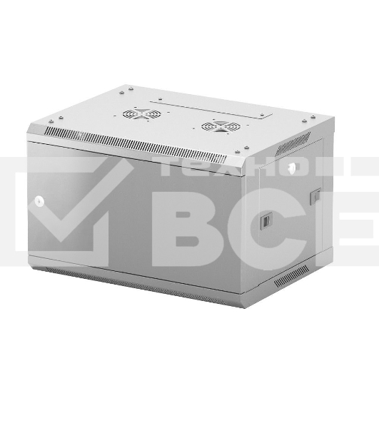 Шкаф телекоммуникационный настенный NEOMAX 6U (600х350), металлическая дверь, замок-ключ (3 шт), разборный, цвет серый (1 коробка) NCB-WM6U-6035MK3-100-GY