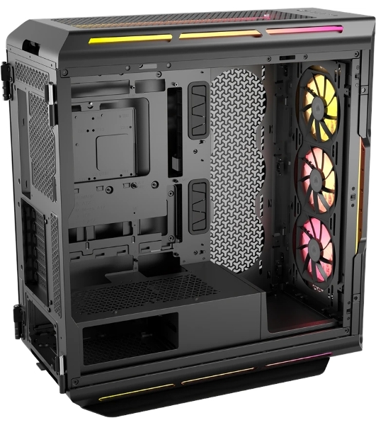 Корпус без блока питания Case Corsair iCUE LINK 5000T LX RGB, Midi-Tower, TG, 3x120мм RGB, 4xUSB-A 3.2, 1xUSB 3.2 Type-C, E-ATX, ATX, mATX, mITX Black