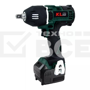 Профессиональный бесщеточный гайковерт аккумуляторный KLPRO KLSS18BH-20 (18В, Li-ion-2шт, 2.0А·ч, 400Нм, 2 скорости, подсветка,З/У,в кейсе)