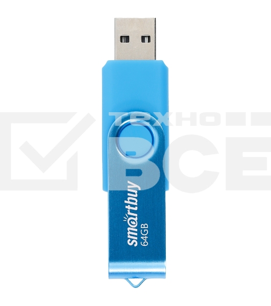 Флешка USB Smartbuy R/W (SB064 Gb2TWB) UFD 2.0 064 Gb,Twist синий
