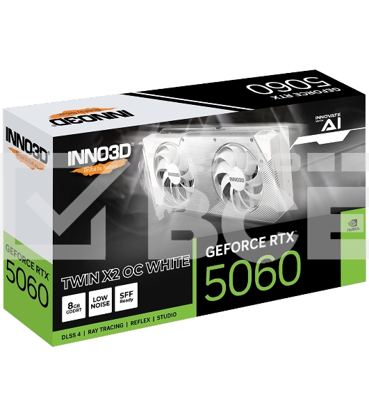 Видеокарта INNO3D RTX 5060 Twin X2 OC WHITE RTX5060, HDMI, DP*3, 8G,D7