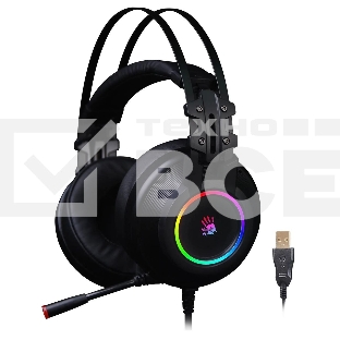 Гарнитура проводная с микрофоном A4 Bloody G528C черный 1.8м мониторы USB оголовье (G528C)